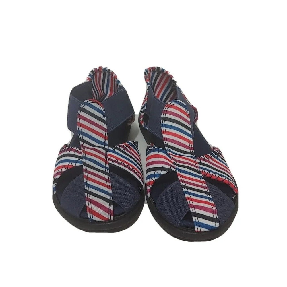 Women's Fisherman Sandals Casual Shoes Berry Stripe Navy 7W Style 50545BRE7W E02 - Picture 3 of 11